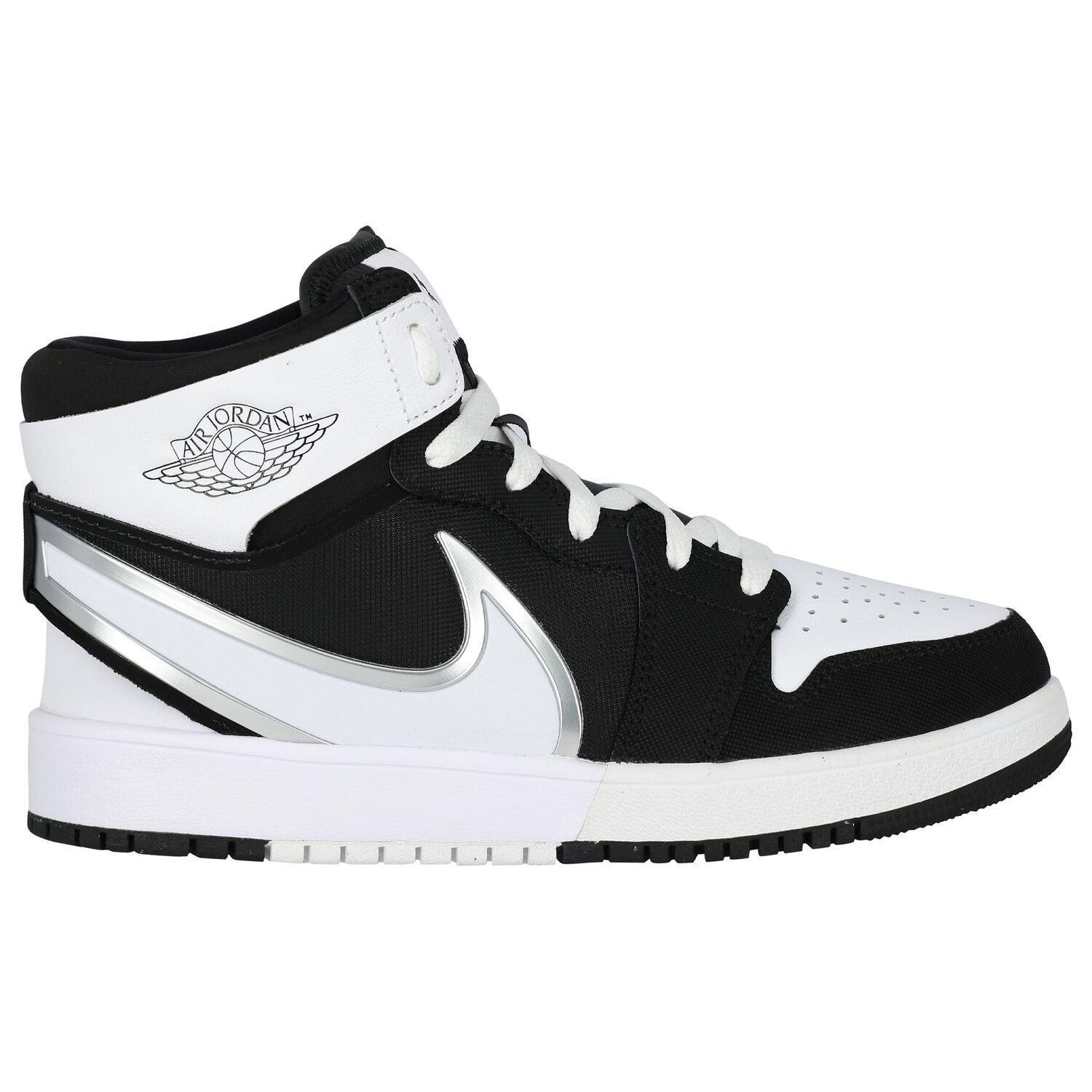 Black & White Jordan 1 Mid Easyon Trainers, 1, hi-res image number null