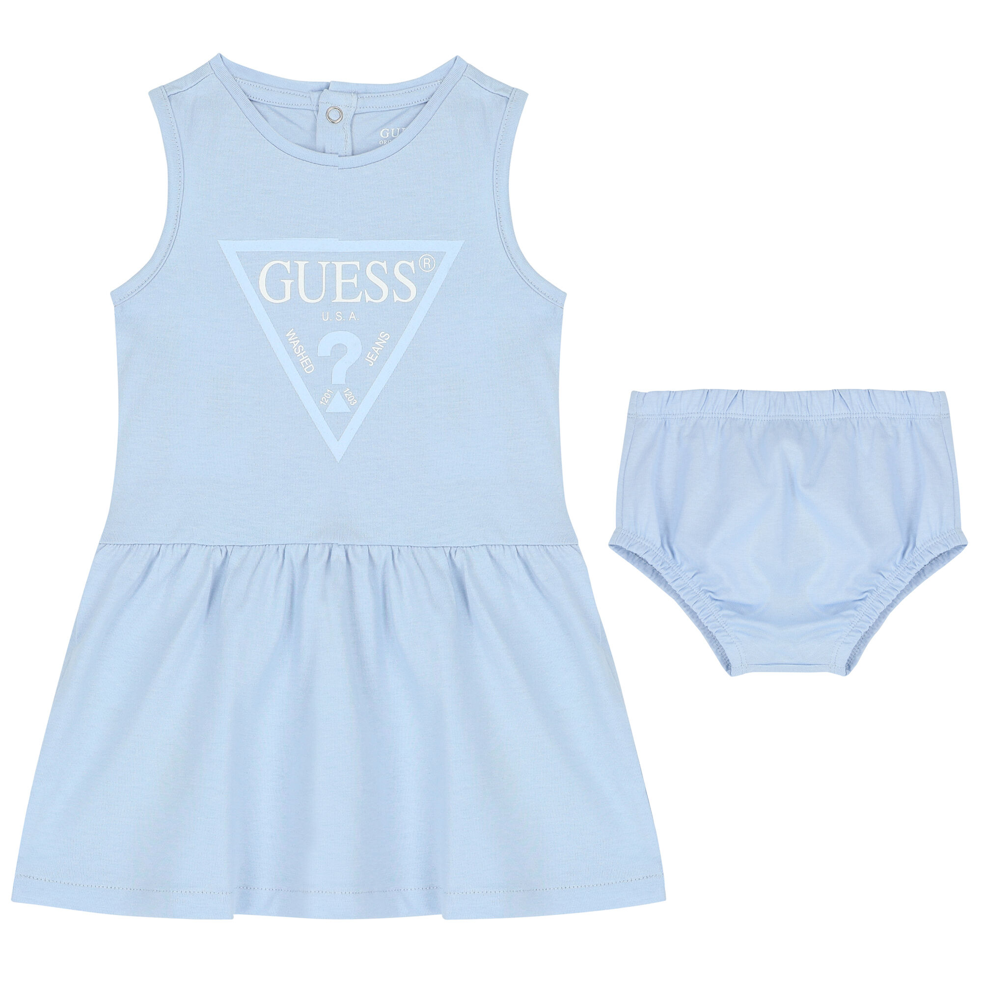 Guess Baby Girls Purple Logo Dress Set Junior Couture UAE