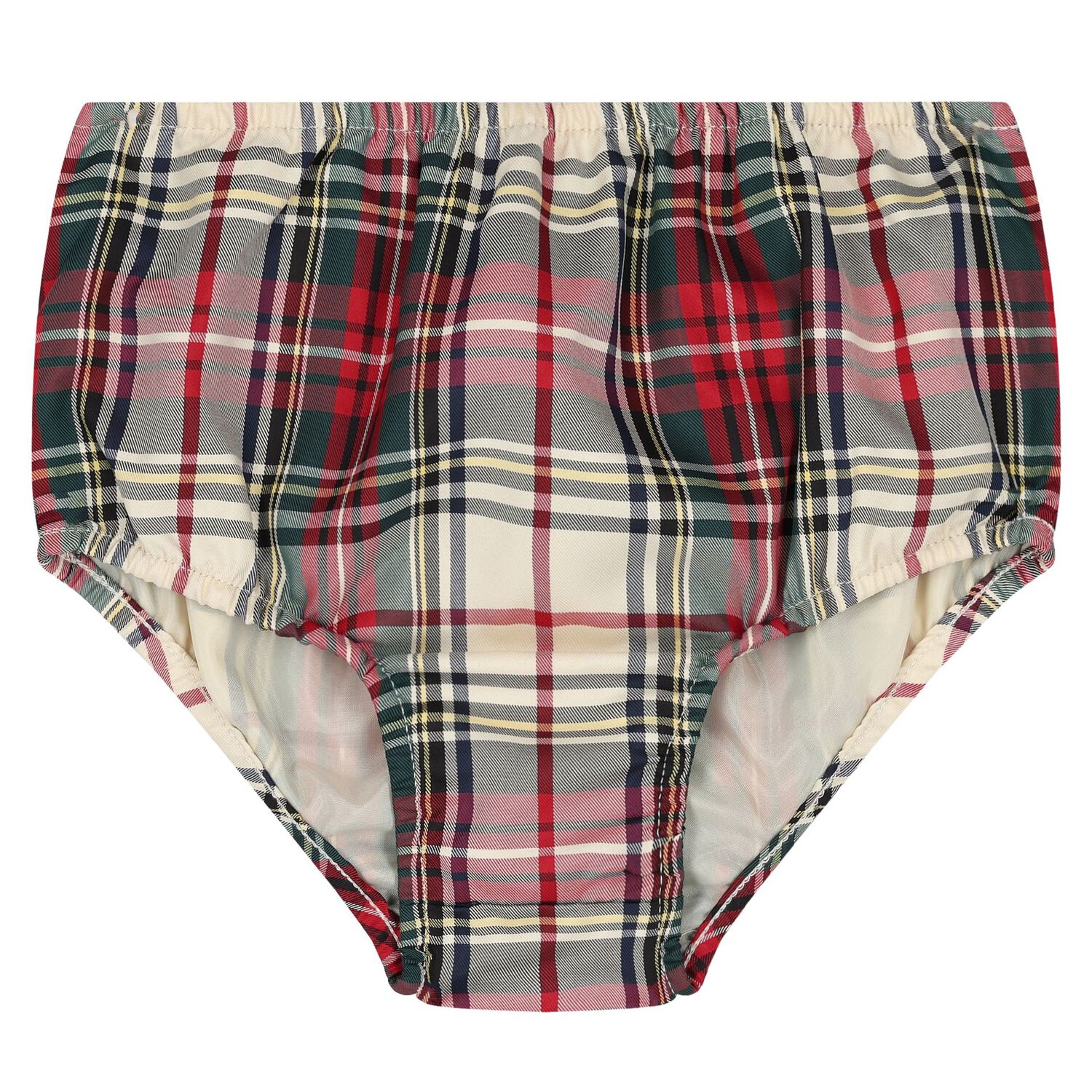 Baby Girls Ivory, Red & Green Tartan Dress Set, 1, hi-res