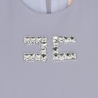 Girls Purple Diamante Logo Pleated Dress, 3, hi-res