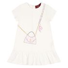 Younger Ivory & Pink Bag Logo Dress, 1, hi-res