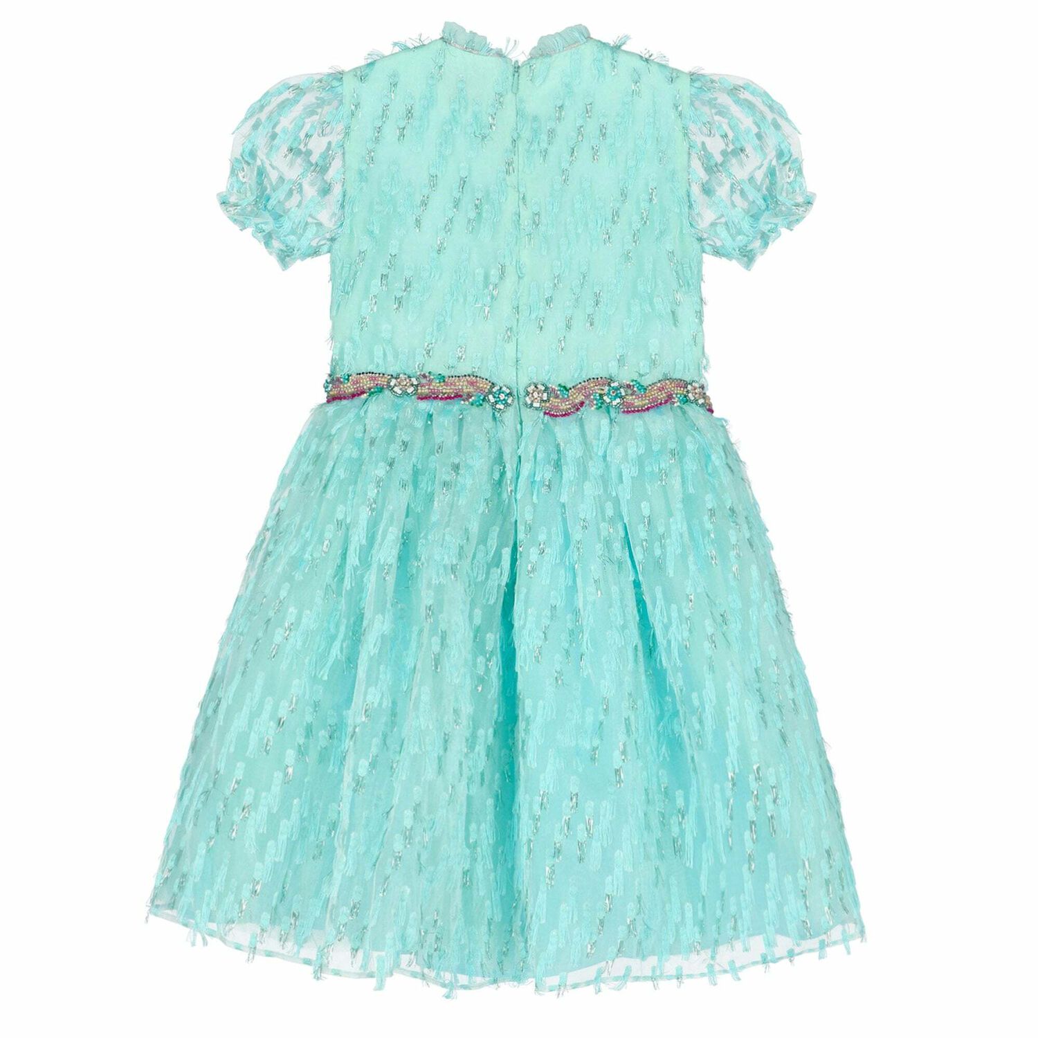 Girls Blue Special Occasion Dress, 1, hi-res
