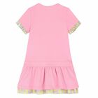 Girls Pink Logo Dress, 1, hi-res