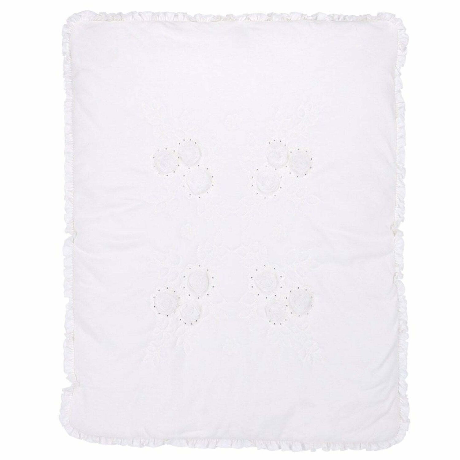 Baby Girls White Blanket, 1, hi-res image number null