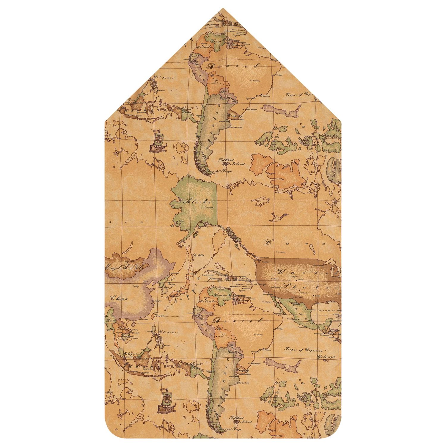 White & Beige Geo Map Baby Nest, 1, hi-res