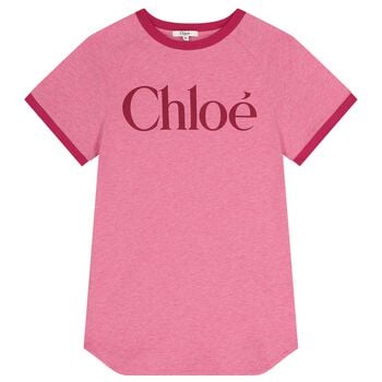 Girls Mini Me Pink Logo Dress 