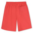 Boys Red Tiger Logo Shorts, 1, hi-res