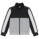 Boys Black & Grey Logo Tracksuit, 1, hi-res