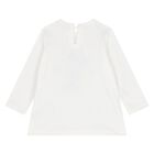 Younger Girls Ivory Disney Long Sleeve Top, 1, hi-res
