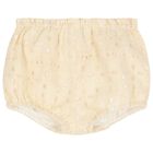 طقم بنات فستان مكشكش مطرز باللون العاجي, 1, hi-res