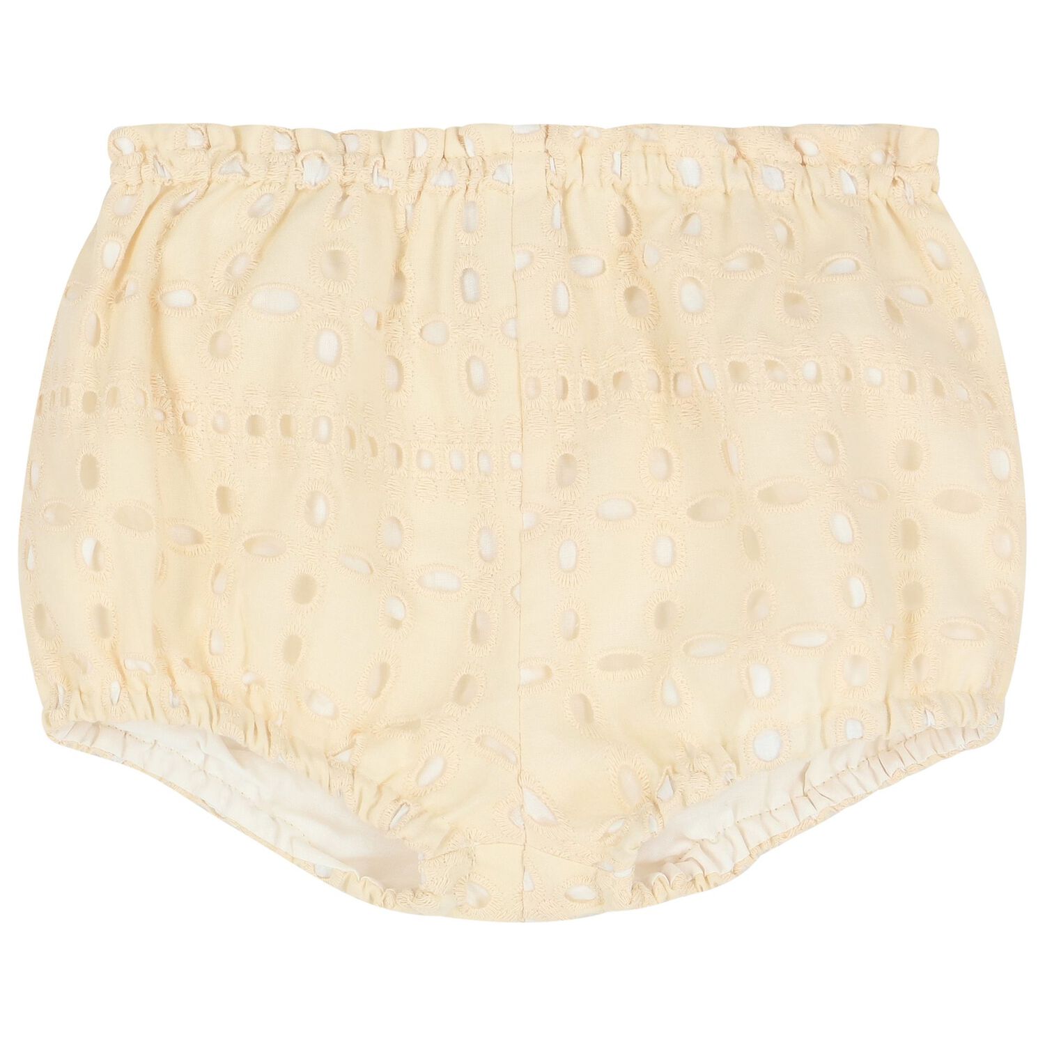 طقم بنات فستان مكشكش مطرز باللون العاجي, 1, hi-res image number null