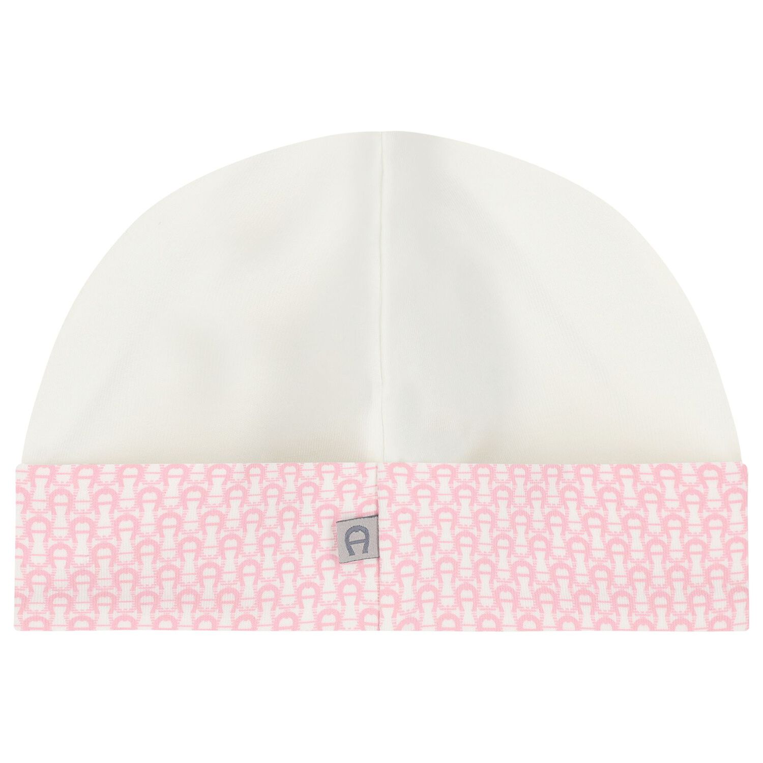 Baby Girls Pink & Ivory Logo Hat, 3, hi-res