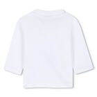 Baby Boys White Red Panda Logo Long Sleeve Top , 1, hi-res