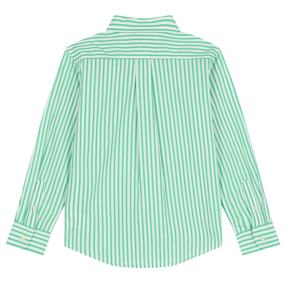 Ralph Lauren Boys Striped Logo T-Shirt in Green