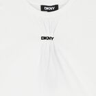 تي شيرت بالشعار  باللون الأبيض للبنات, 2, hi-res