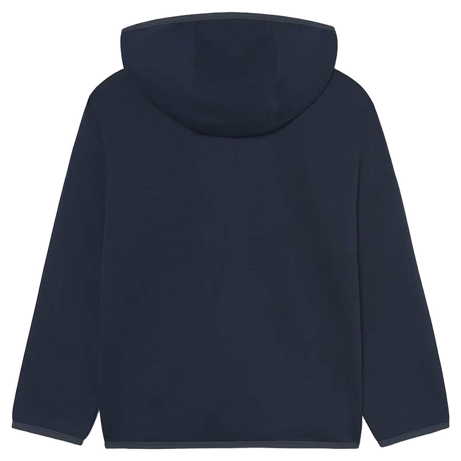 Boys Navy Blue Hooded Zip Up Top, 1, hi-res