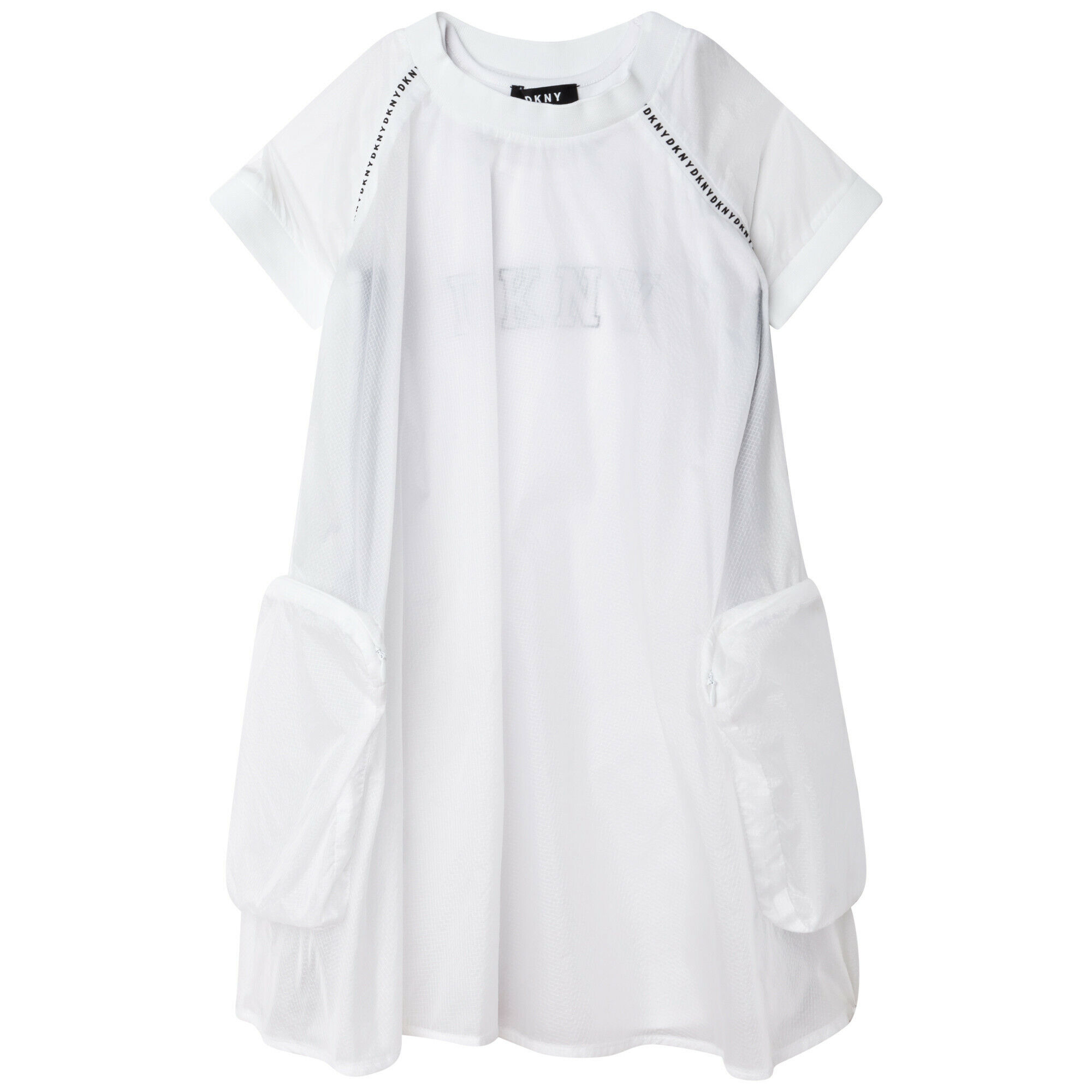 DKNY Girls White 2 in 1 Dress Junior Couture UAE