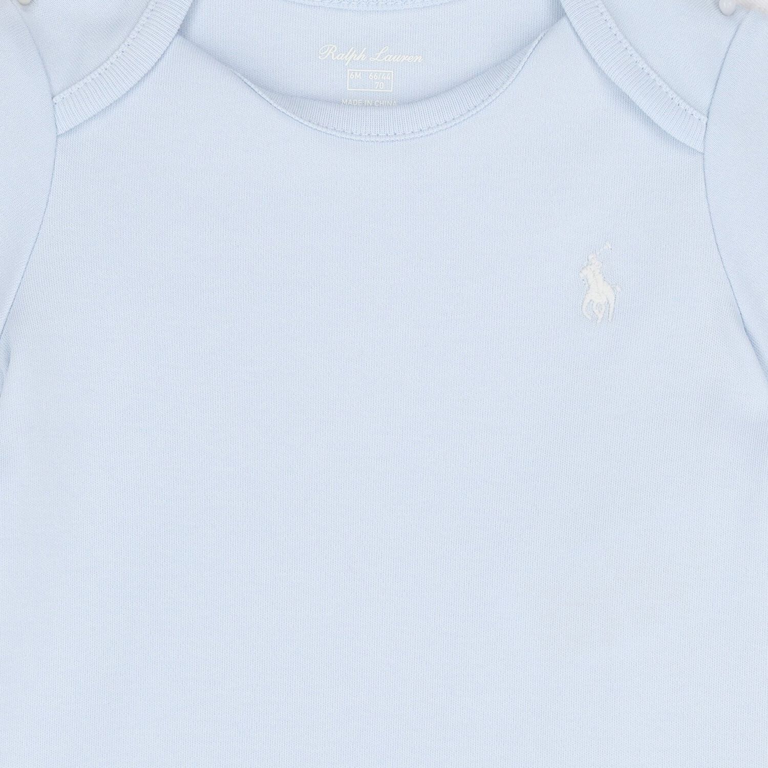 Baby Boys Ivory & Blue Babygrow Gift Set, 1, hi-res