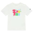 Younger Girls White & Black Trolls Shorts Set, 1, hi-res