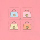 فستان بنات بالشعار وطبعة حقيبة باللون الوردى, 2, hi-res