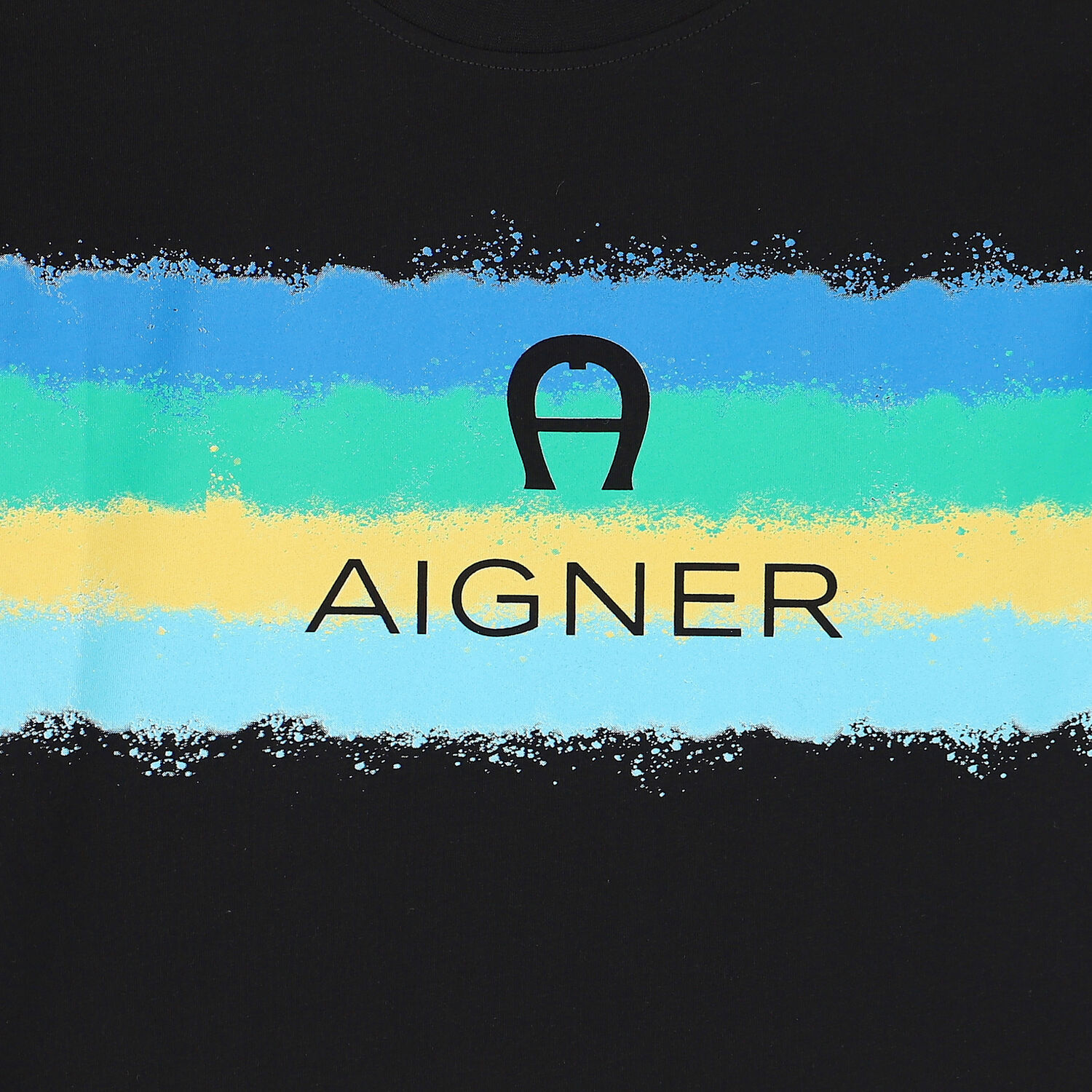 Boys Black Striped Logo T-Shirt, 1, hi-res