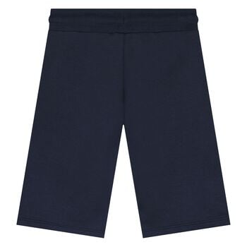 Younger Boys Navy Blue Logo Shorts