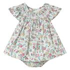Baby Girls Green Floral Dress Set, 1, hi-res