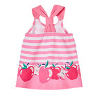 Younger Girls Pink Apple Dress, 1, hi-res
