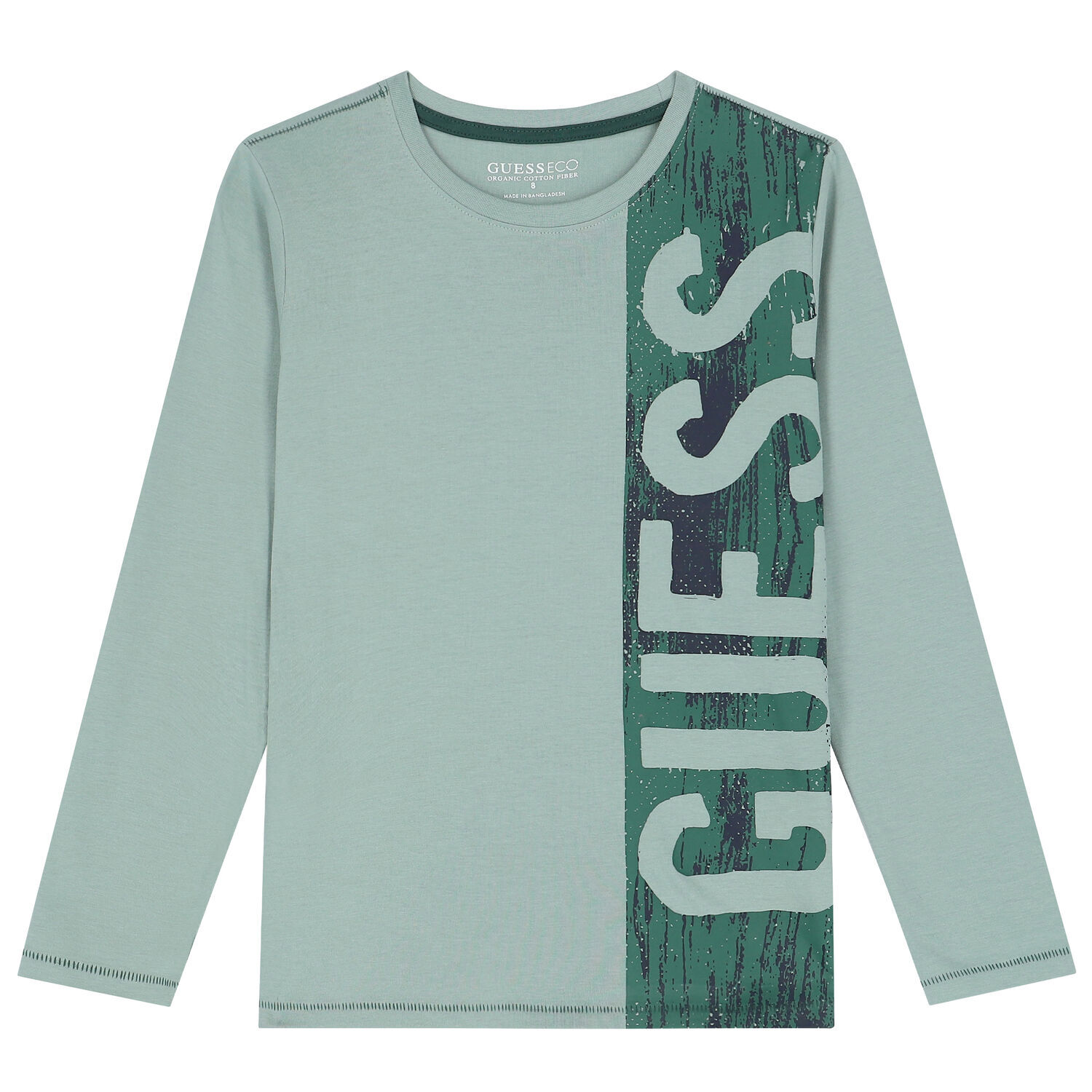 Boys Green Logo Long Sleeve Top, 2, hi-res image number null