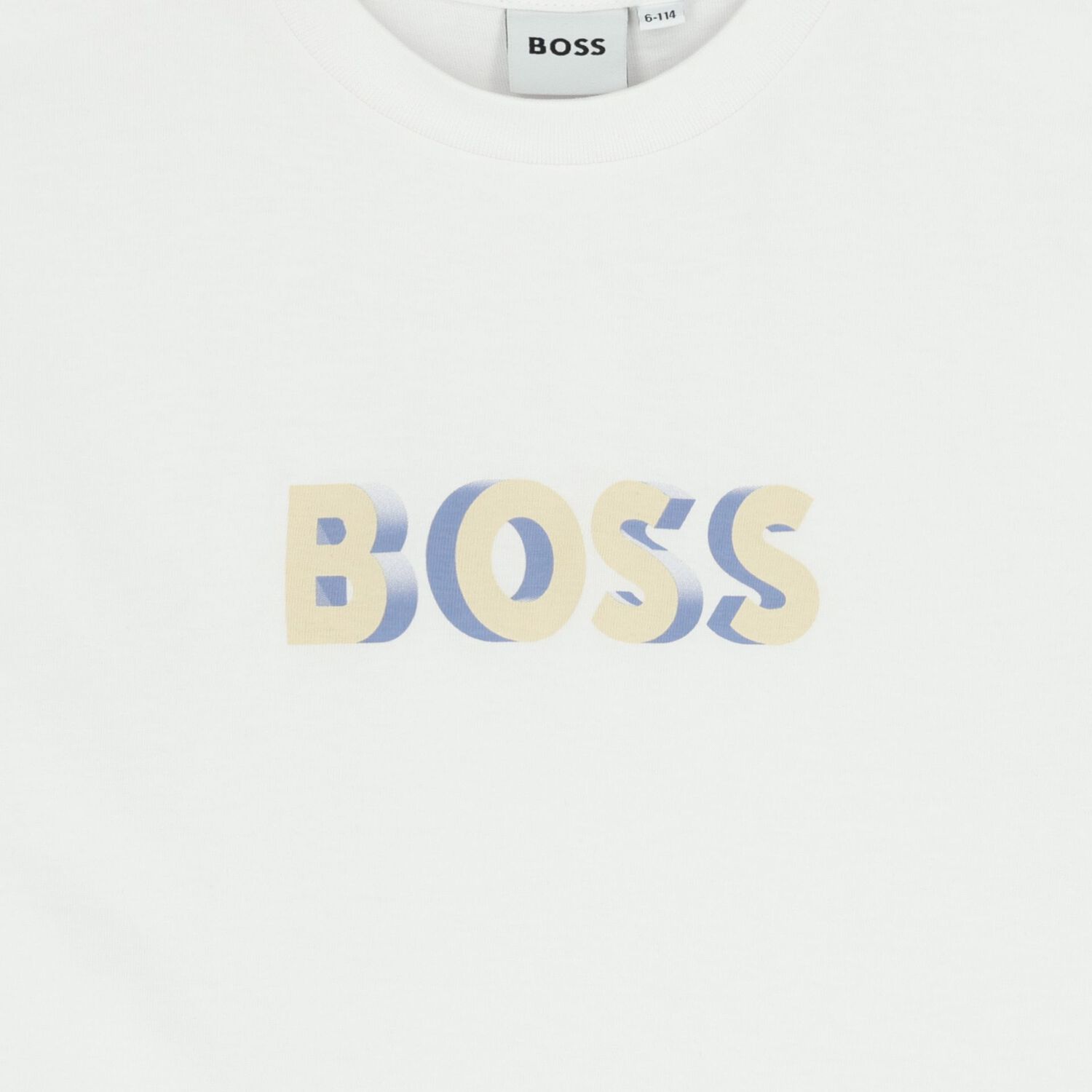 Boys White & Blue Logo Shorts Set, 1, hi-res