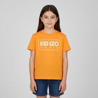 Girls Orange Logo T-Shirt, 1, hi-res