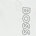 تيشيرت بولو أولاد بالشعار باللون الابيض, 3, hi-res