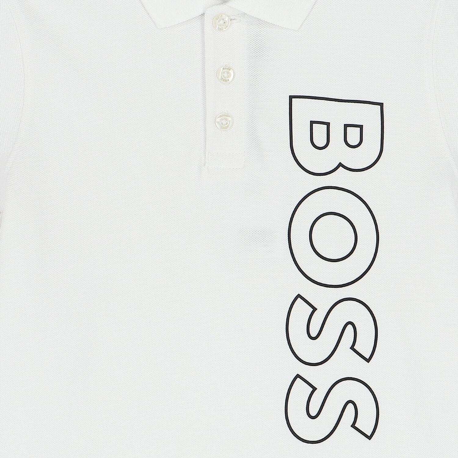تيشيرت بولو أولاد بالشعار باللون الابيض, 3, hi-res