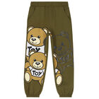 Green Teddy Bear Logo Joggers, 1, hi-res