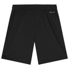 Boys Black Logo Shorts, 1, hi-res