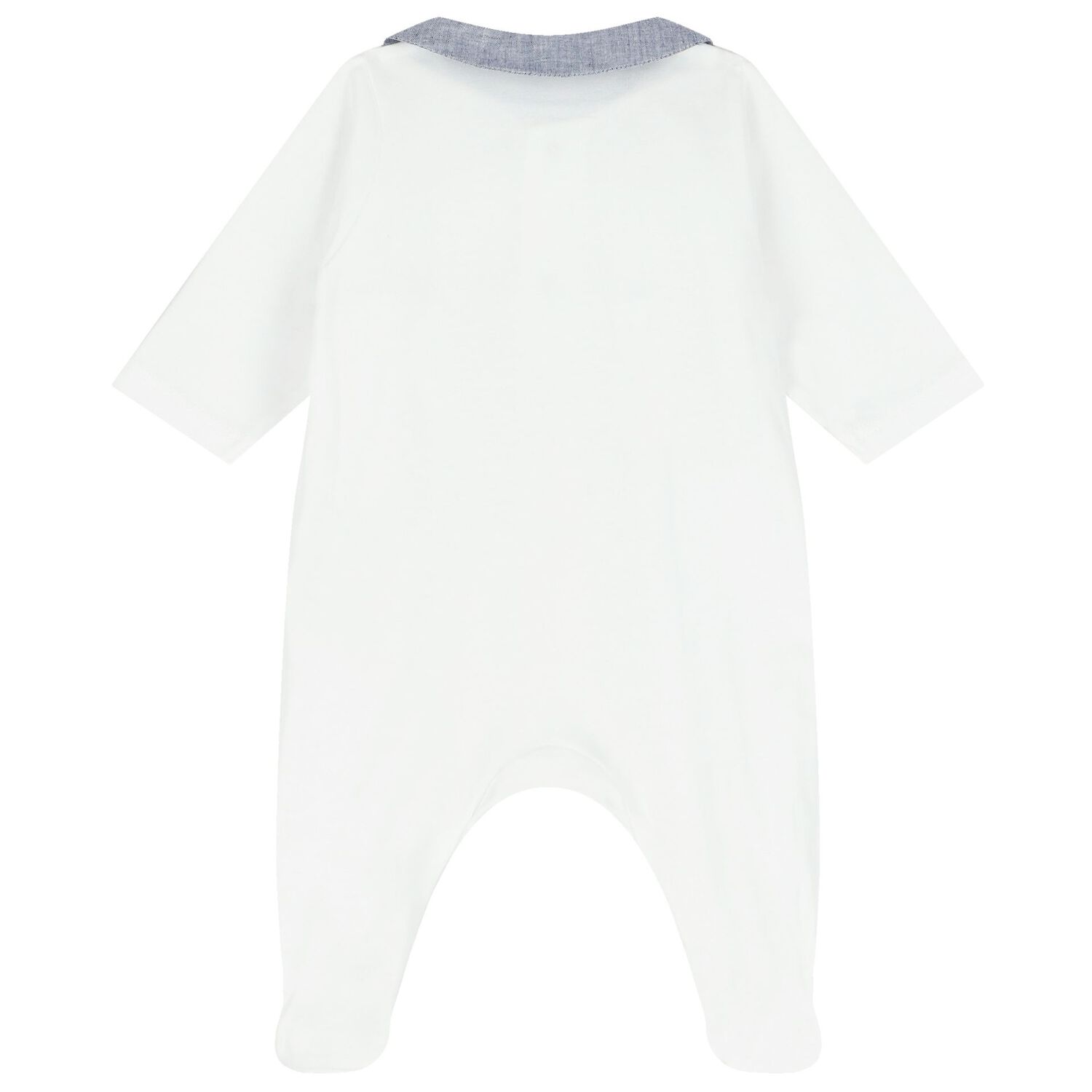 Baby Boys White Logo Babygrow, 1, hi-res