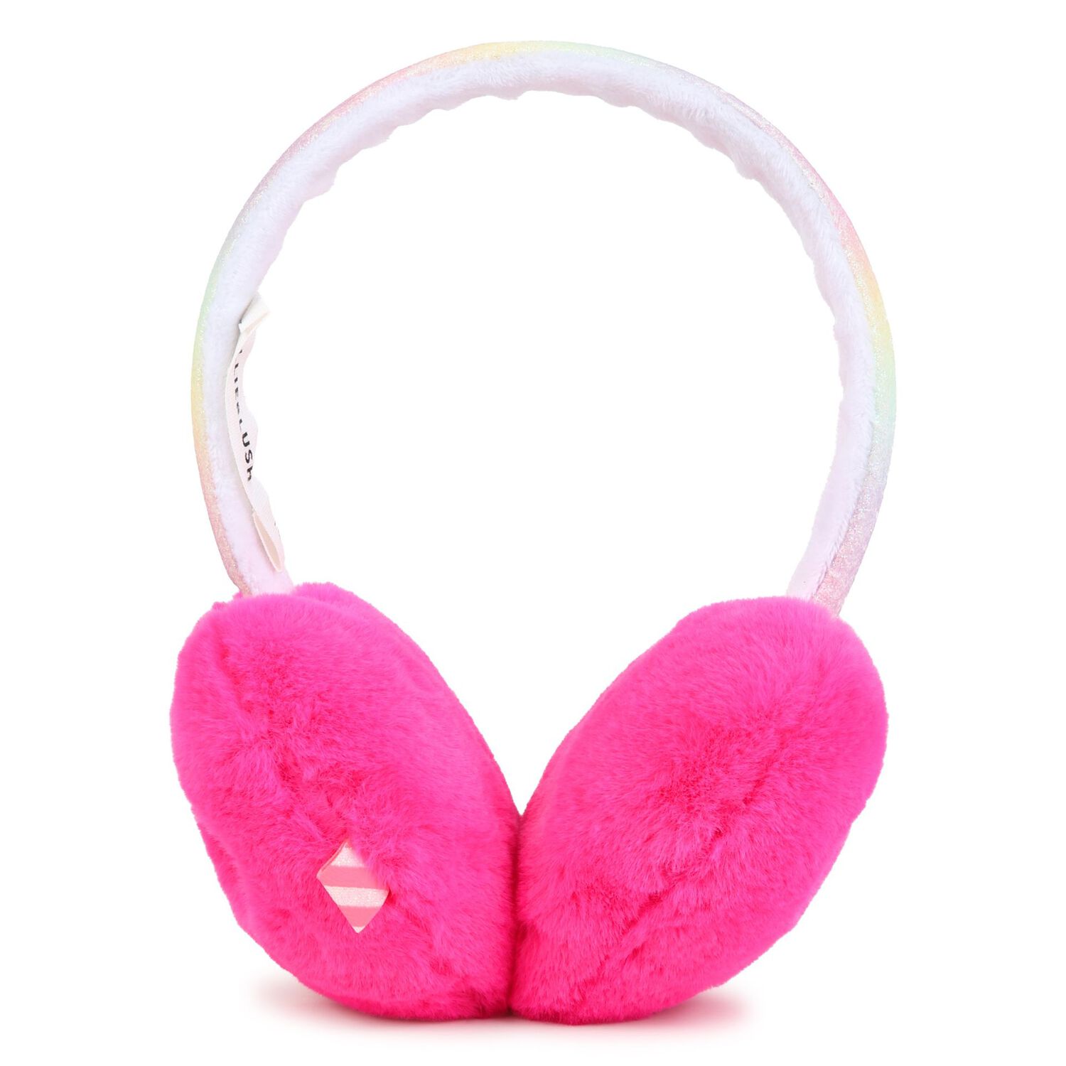 Girls Pink Heart Earmuffs, 1, hi-res