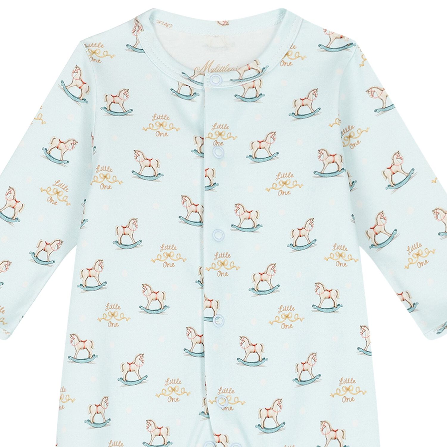 Blue Rocking Horse Babygrow Set, 1, hi-res image number null