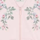 Girls Pink Floral Zip Up Top, 1, hi-res