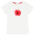 Girls White Flower T-Shirt, 1, hi-res