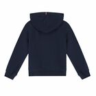 Girls Navy Blue Hooded Sweatshirt, 1, hi-res