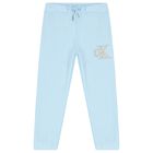 Girls Blue Logo Joggers, 1, hi-res