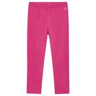 Girls Pink Logo Leggings, 2, hi-res