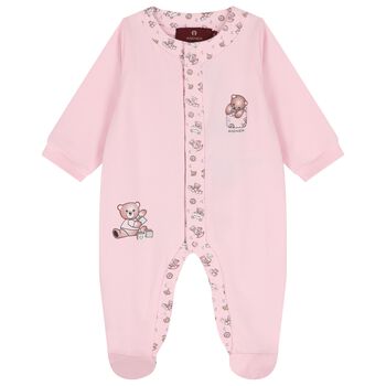 Baby Girls Pink Teddy Bear Babygrow