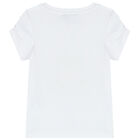 تيشيرت بنات بشعار تيدي باللون الأبيض, 1, hi-res