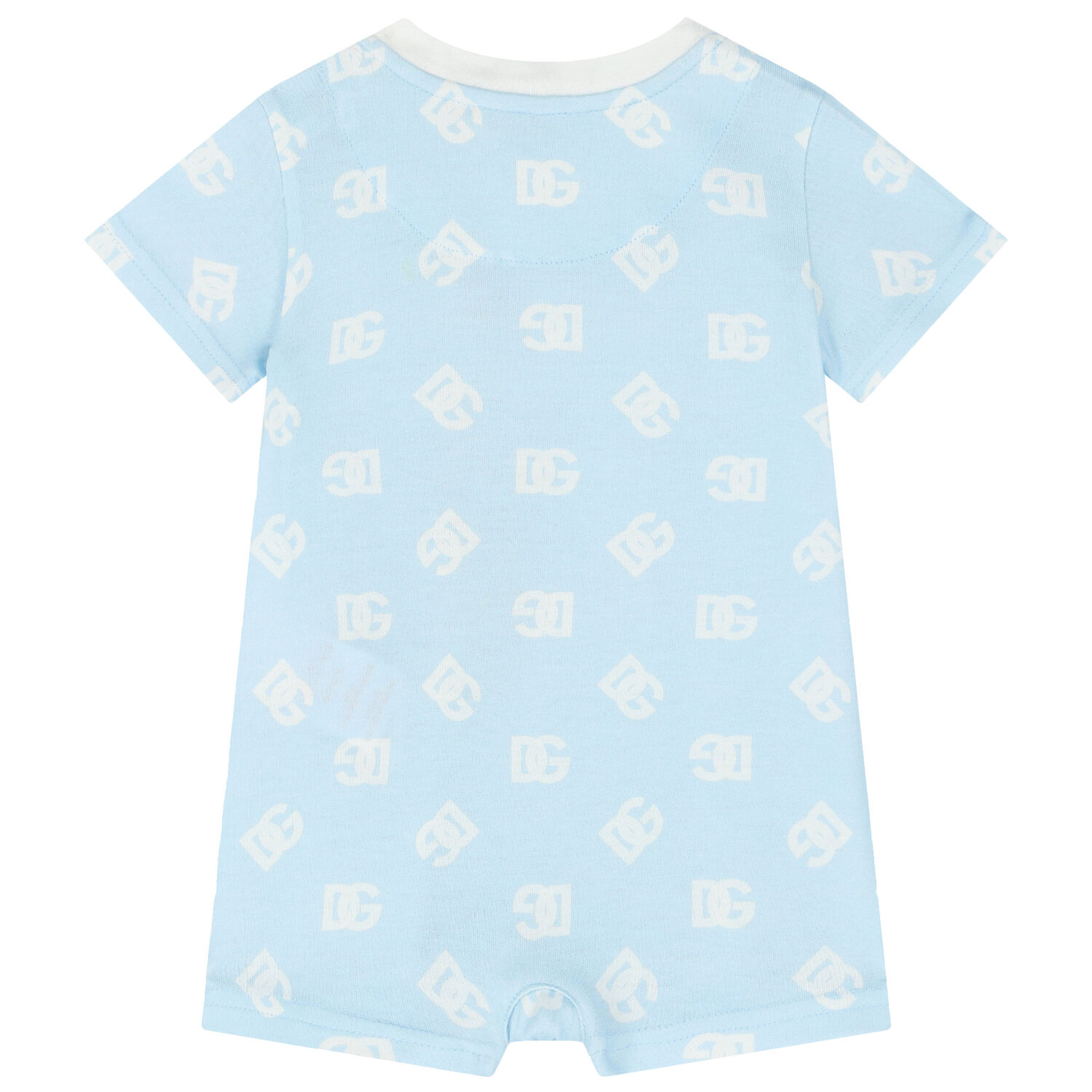 Baby Boys Blue Logo Romper, 1, hi-res
