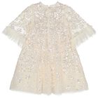 Girls Ivory Sequin & Tulle Dress, 1, hi-res