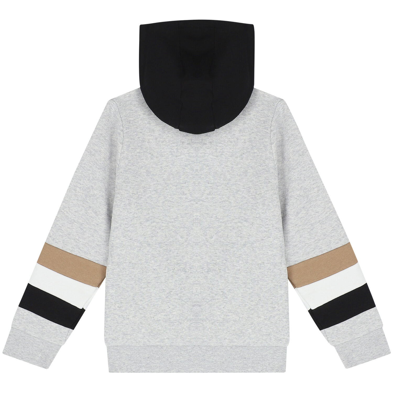 Boys Grey Logo Hooded Zip Up Top, 1, hi-res image number null