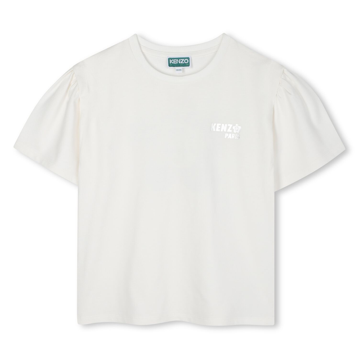 Girls White Logo T-Shirt, 1, hi-res