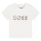 Baby Boys White Logo T-Shirt, 4, hi-res